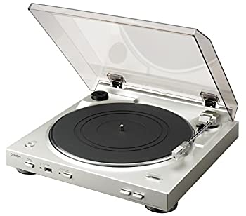 【中古-非常に良い】デノン Denon DP-200USB アナログレコードプレーヤー フォノイコライザー付 フルオート カートリッジ付属 シルバー DP-200USBSP 27,673円