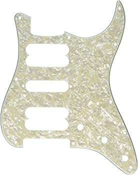 【未使用】【中古】Fender ピックガード Pickguard%ｶﾝﾏ% StratocasterR H/S/H%ｶﾝﾏ% 11-Hole Mount%ｶﾝﾏ% Aged White Pearl%ｶﾝﾏ% 4-Ply｜ムジカ＆フェリーチェ店
