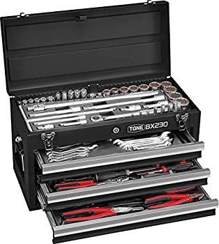 【未使用】【中古】トネ(TONE) ツールセット TSX950BK 差込角9.5&12.7mm(3/8%ダブルクォーテ%&1/2%ダブルクォーテ%) ブラック 内容86点