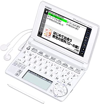 【中古-非常に良い】【輸入･日本仕様】CASIO Ex-word 電子辞書 XD-A6200WE 多辞書家庭・実用モデル ツインタッチパネル 音声対応 100コンテンツ Blanview(ブランビュー)カラー液晶搭載｜ムジカ＆フェリーチェ店