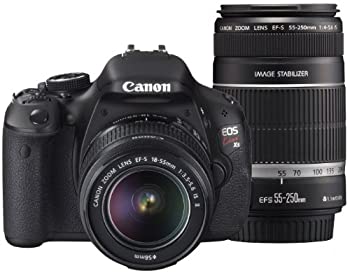 【中古-非常に良い】Canon デジタル一眼レフカメラ EOS Kiss X5 ダブルズームキット EF-S18-55ｍｍ/EF-S55-250ｍｍ付属 KISSX5-WKIT の商品写真