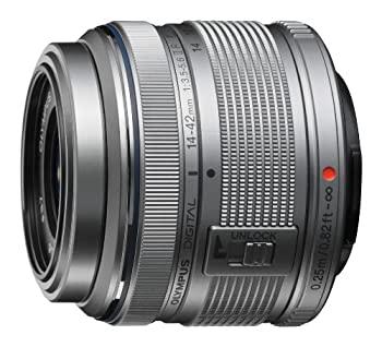 【中古-非常に良い】OLYMPUS 標準ズームレンズ M.ZUIKO DIGITAL 14-42mm F3.5-5.6 II R シルバー|ムジカ&フェリーチェ店