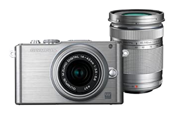 【中古-非常に良い】OLYMPUS ミラーレス一眼 PEN Lite E-PL3 ダブルズームキット シルバー E-PL3 DZKIT SLV