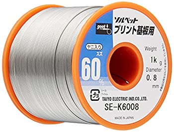 【未使用】【中古】goot(グット) 鉛入りはんだ Φ0.8mm スズ60%/鉛40% 1kgリール巻 ヤニ入り SE-K6008 日本製｜ムジカ＆フェリーチェ店