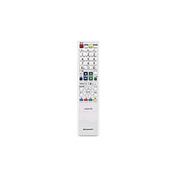 【中古】読みやすい 液晶テレビ受像機用遠隔操作 RRMCGB069WJSB(0106380416)(白いこと)