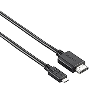 【未当て嵌める】【中古】エレコム MHL有線テレビ 3.0 (HDMI to microB) 2A超手っとり早い申し受ける TV遠隔操作相応う 相応う1m 黒いこと DH-MHL3C10BK