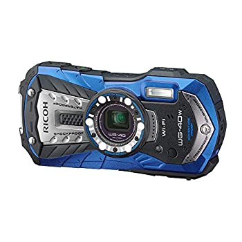 【中古】RICOH 雨合羽デジタル写真器 RICOH WG-40W 青味 雨合羽14m耐ぼうぜん自失1.6m耐寒-10度 RICOH WG-40W BL 04693