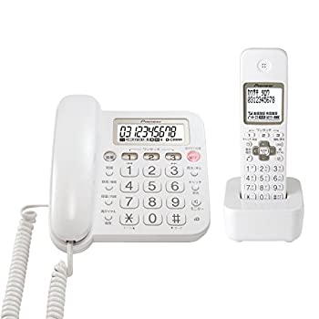 【中古-非常に良い】パイオニア TF-SA15S デジタルコードレス電話機 子機1台付き/迷惑電話対策 ホワイト TF-SA15S-W