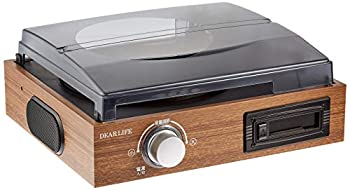 【中古-非常に良い】PIF 再生専用・簡単レコード/カセットプレーヤー(ブラウン)DEAR LIFE TC-610 TC-610
