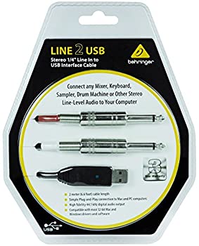 【未使用】ベリンガー ステレオ・ラインソース専用USBオーディオインターフェース・ケーブル LINE 2 USB