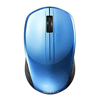 【中古】バッファロー 無線(2.4GHz) BlueLEDマウス 3ボタン ブルー BSMBW100BL