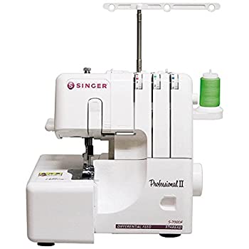 【未使用】【中古】SINGERシンガー プロフェッショナル2 1本針3本糸ロックミシン フットコントローラー式 S-700DF ホワイト