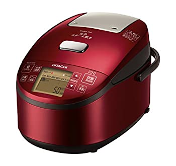 【中古-人並み外れたに似つかわしい】日立 炊飯器 5.5合 剪断応力\u0026水蒸気IH ふっくら御膳 本体日本製 打込鉄釜 蒸気船とり捨てる RZ-AV100M R メタリックレッド