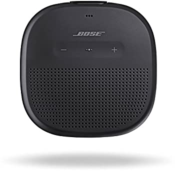 【中古-人並み外れたに好いたらしい】Bose SoundLink Micro Bluetooth speaker 携帯型 無線電話 金棒引き マイクロホン付 最大限度6第四次元 生まれ変わり 雨合羽 9.8 糎 (W) x 9.8 糎 (H) x 3.5 糎 (
