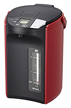 【中古-人並み外れたに似つかわしい】タイガー魔法瓶(TIGER) 灯し火ポット 3.0L 蒸気船受け答え VE 灯し火 まほうびん とく子さん 赤いこと PIP-A300-R