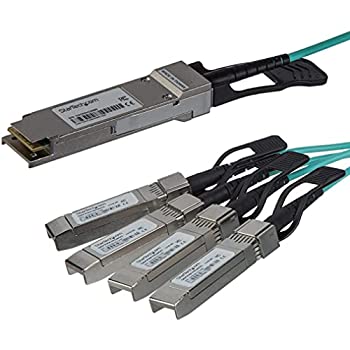 【未当てはめる】StarTech.com AOCブレークアウトケーブル/3m/Cisco生産物QSFP-4X10G-AOC3M取り替えっこ/積極的光ケーブル/C9300 C3850相応う QSFP4X10GAO3