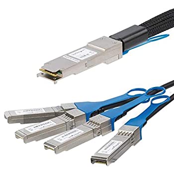 【中古】【輸入･日本仕様】StarTech.com DAC Twinax ブレークアウトケーブル/5m/Cisco製品QSFP-4SFP10G-CU5M互換/銅線ダイレクトアタッチケーブル/Cisco Firepower C9300 C