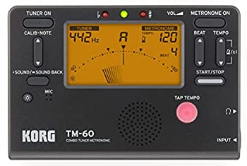 【中古-非常に良い】KORG(コルグ) チューナー メトロノーム 同時に使える TM-60 BK ブラック 吹奏楽 ブラスバンド オーケストラ 個人練習 コンパクト 持ち運び｜ムジカ＆フェリーチェ店