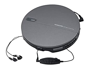【中古-非常に良い】コイズミ ポータブル CDプレーヤー リモコン・イヤホン付属 ブラック SAD-3903/K