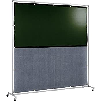 【中古-人並み外れたに似つかわしい】吉野 遮光火花兼用衝立(うす暗い緑であること×A種居敷き)2×2 単体型キャスター足 YS-22SC-DG-BW 火花用衝立