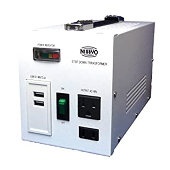 【中古-非常に良い】日章工業 ダウントランス ホワイト 1600W SPXシリーズ USB付 1600W SPX-1600U｜ムジカ＆フェリーチェ店