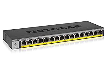 【未使用】NETGEAR アンマネージ スイッチングハブ 16ポート (PoE+ 16ポート 76W) 静音ファンレス FlexPoE対応 法人向け GS116LP