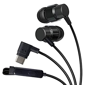 【未使用】【中古】エレコム イヤホン ヘッドホン マイク・リモコン付 カナル USB Type-C CS100M ブラック EHP-CACS100MBK