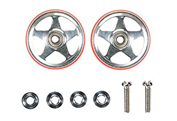 【中古-非常に良い】タミヤ ミニ四駆特別企画商品 19mm プラリング付 アルミベアリングローラー 5本スポーク レッド 95396