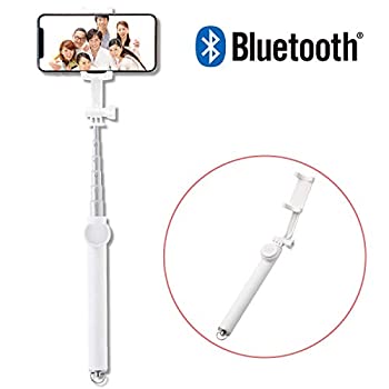 【未使用】【中古】エレコム 自撮り棒 セルカ棒 Bluetooth リモコン付 100cm 【360°回転】 ホワイト P-SSB01RWH