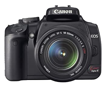 【中古-非常に良い】Canon デジタル一眼レフカメラ EOS Kiss デジタル X ダブルズームキット ブラック KISSDXB-WKIT|ムジカ&フェリーチェ店