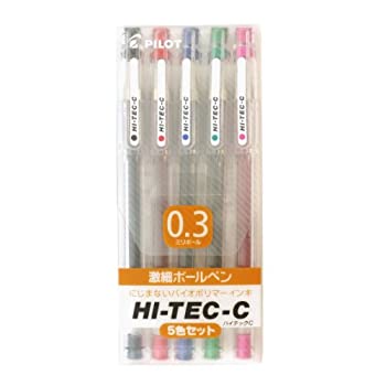 【未使用】【中古】パイロット ハイテクC・0.3・5色セット LH-100C3-5C