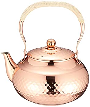 【未当て嵌める】【中古】新光金属元素 COPPER100 水さし湯沸かし2.0L SC-2009 1932g φ175×H120粍