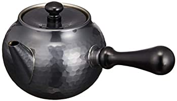 【未当て嵌める】【中古】新光金属元素 急須 黒銅入眼 370ml 純銅黒銅入眼 鎚目急須 横手 BC-101