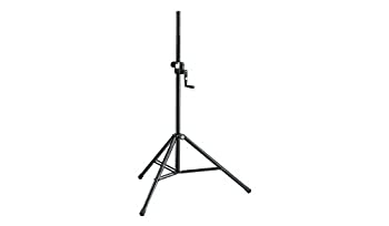 【未使用】【中古】K&M ハンドル&プッシュボタン式スピーカースタンド 21300B 高さ :1385/2180mm 黒
