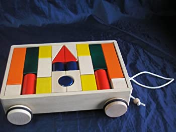 【未使用】【中古】【日本製木のおもちゃ】引車積木|ムジカ&フェリーチェ店