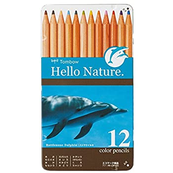 【中古-非常に良い】トンボ鉛筆 色鉛筆 ハローネイチャー 12色 ドルフィン CB-RHNDL0212C