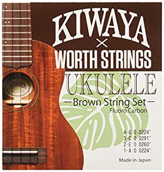 【未使用】【中古】【Worth×KIWAYA】 K-BM フロロカーボン弦 セット (オールサイズ対応 ウクレレ弦 ブラウン)