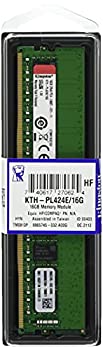 【未当て嵌める】【中古】キングストン KTH-PL424E/16G 16GB DDR4 2400MHz ECC CL17 X8 1.2V Unbuffered DIMM パソコン4-19200