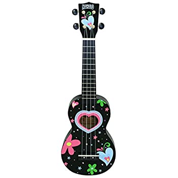 【未使用】【中古】MAHALO ソプラノ UKULELE アートシリーズ ハート MA1 HE ブラック