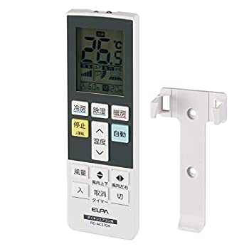 【未使用】【中古】エルパ (ELPA) エアコンリモコン ダイキン用 (RC-AC37DA) バックライト機能付き/設定不要
