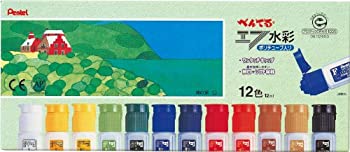 【未当て嵌める】【中古】ぺんてる えの具 エフ水彩画 WFC1-12 ポリ熱電子管入り口・入口 12色