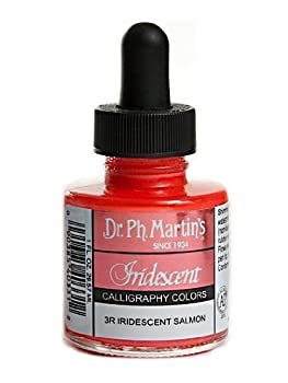 【中古-非常に良い】Dr. Ph. Martin's Iridescent Calligraphy Color, 1.0 oz, Iridescent Salmon (3R)