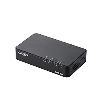 【中古-非常に良い】エレコム スイッチングハブ ギガビット 5ポート マグネット付き 電源内蔵 EHC-G05PN-JB