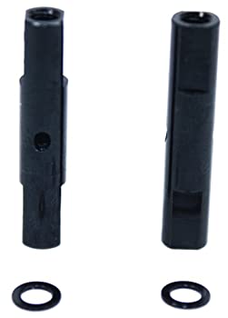 【未使用】【中古】スクエア アルミポストセット 25L (ブラック) 0.5tカラー付 2個入り SGE-5025BK
