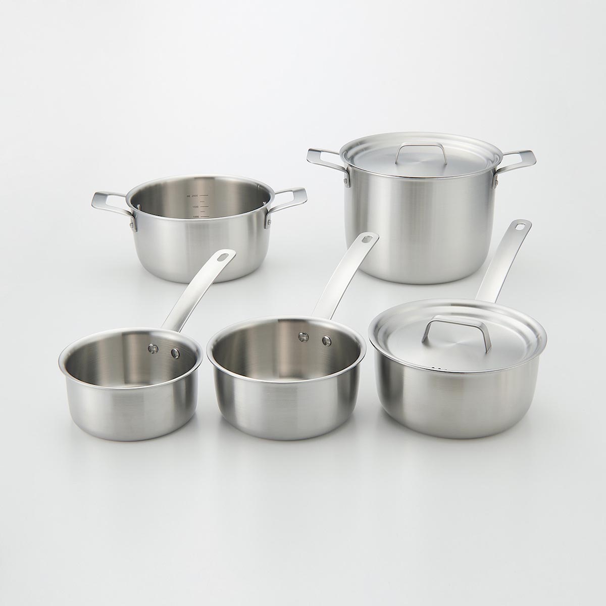 無印良品　鍋と蓋セット 楽天市場】【無印良品 公式】ステンレスアルミ全面三層鋼片手鍋