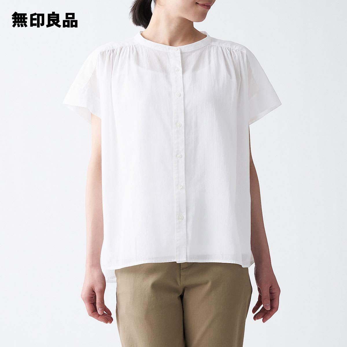 楽天市場 無印良品 公式 洗いざらし強撚フレンチスリーブブラウス 婦人 無印良品 楽天市場 無印良品 公式 洗いざらし強撚フレンチスリーブブラウス 婦人 無印良品