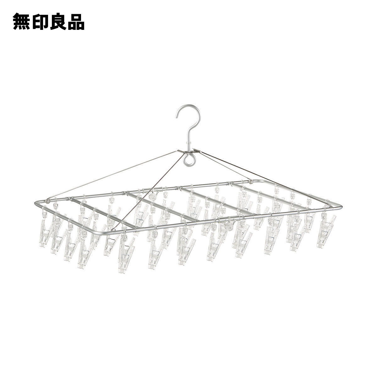 楽天市場】【40ピンチ】アルミ角型ハンガー／約幅61×奥行36cm