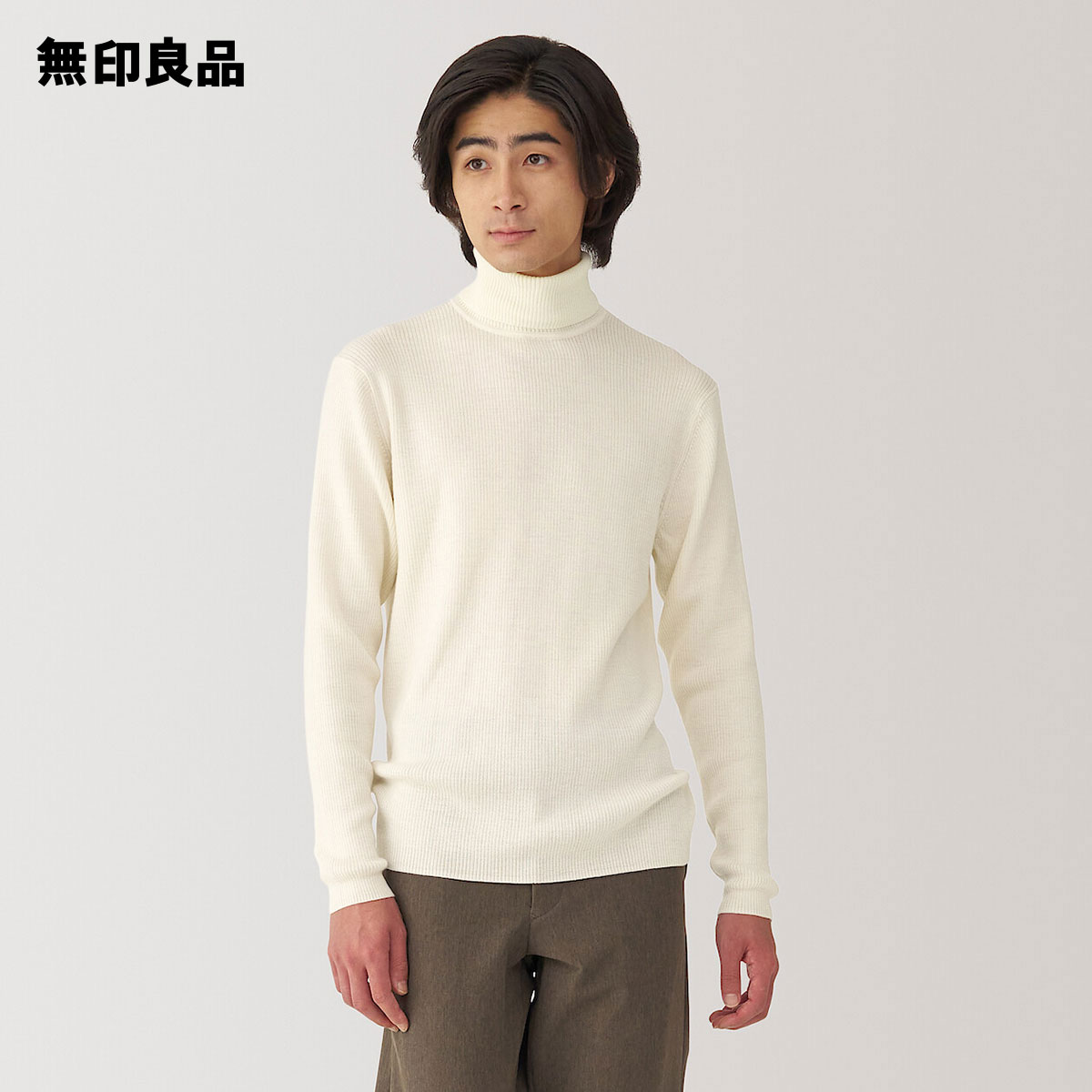 楽天市場】洗えるウールハイゲージクルーネックセーター（紳士）【無印