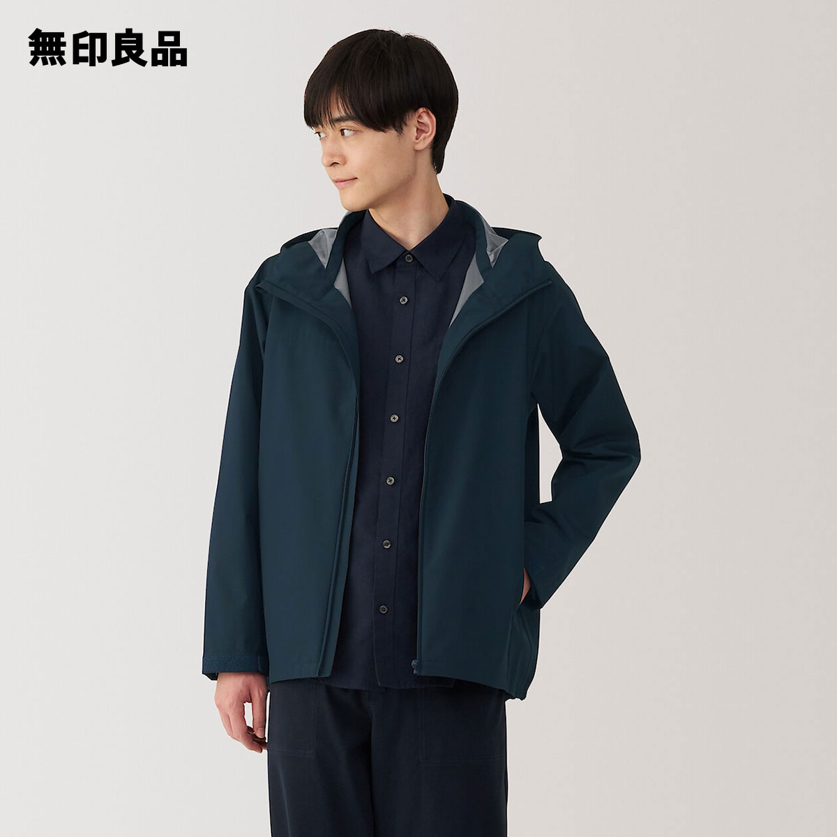 紳士 撥水 フードジャケット【無印良品 公式】