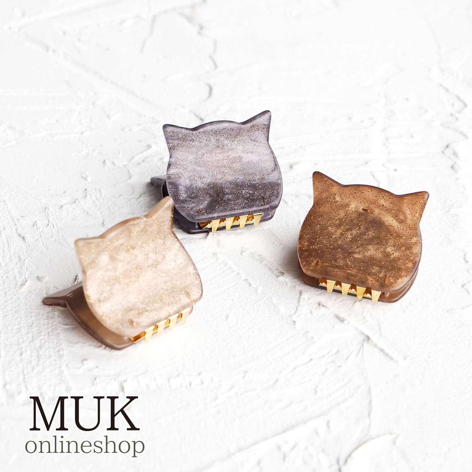 ねこ ヘアクリップ ミニ 6点 バンスクリップ ハンドメイド ねこ様専用